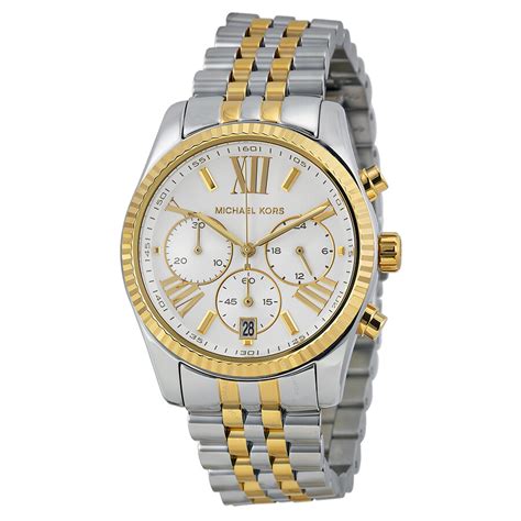 michael kors watches mother of pearl silver chrono with stones|michael kors lexington mother of pea.